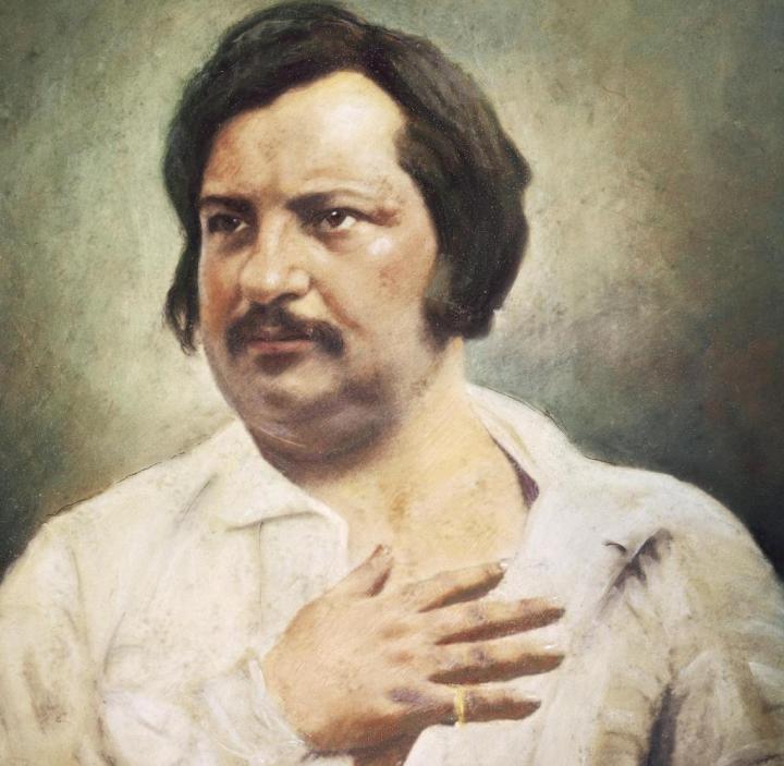 Portrait-of-Honore-de-Balzac-Tours-1799-Paris-1850-French-writer-Painting-from
